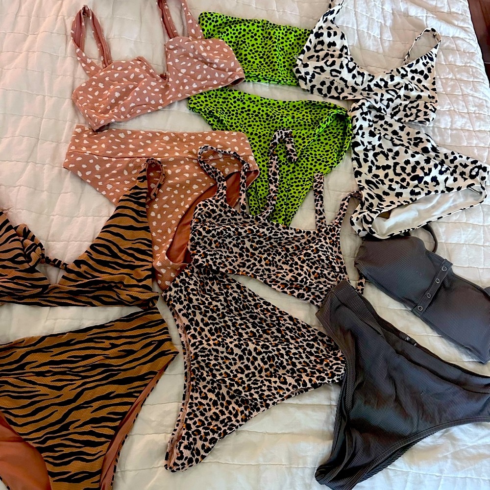 6 bikinis from aerie and target